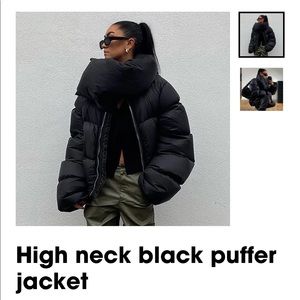 Brand new black puffer jacket l🔥